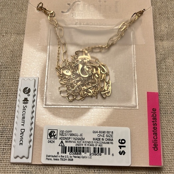 Bijoux Bar Delicates 16 inches 2 layered necklace with multicolored pendant NWT - Picture 3 of 3